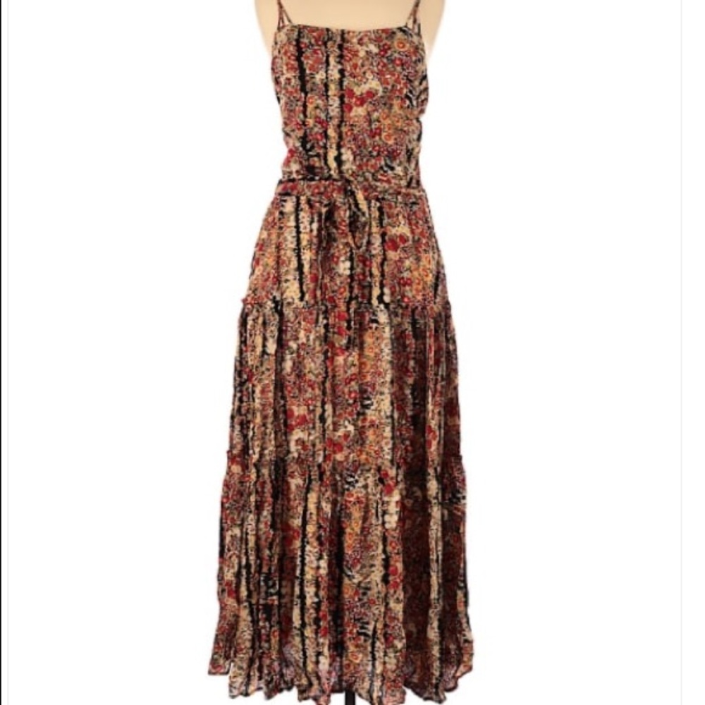 FREE PEOPLE Floral Low Back MIDI Dress